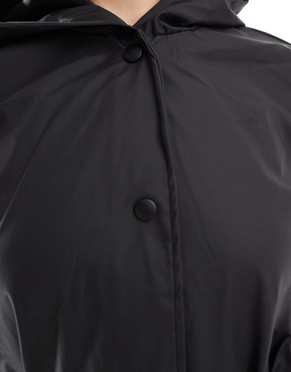 Belted Raincoat With Hood