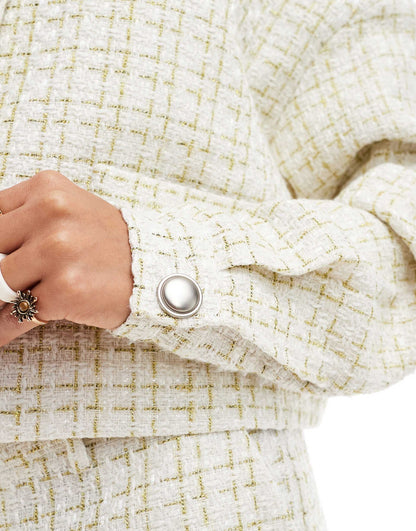 Boucle Collarless Jacket Co-Ord