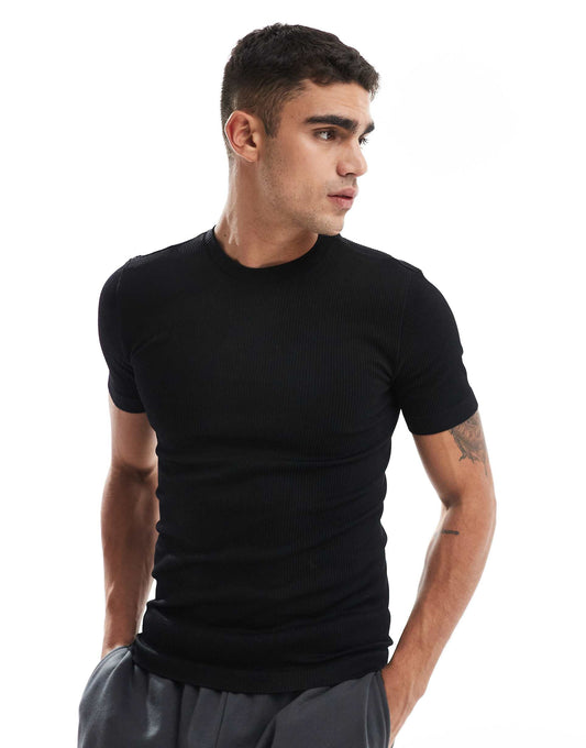 Icon Seamless Rib Muscle Fit Training T-Shirt