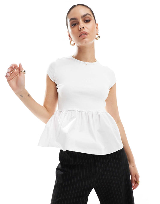 Frilled Hem Detail Top