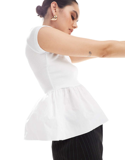 Frilled Hem Detail Top