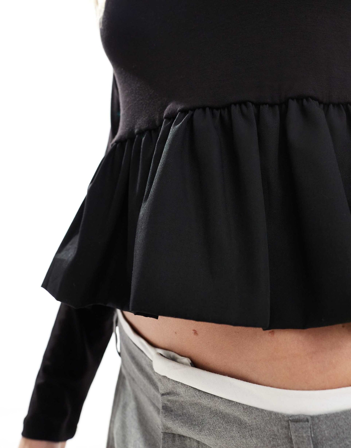 Frilled Hem Detail Top