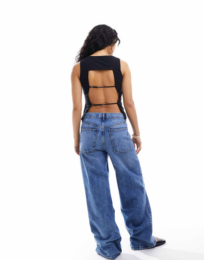 Open Back Detail Waistcoat
