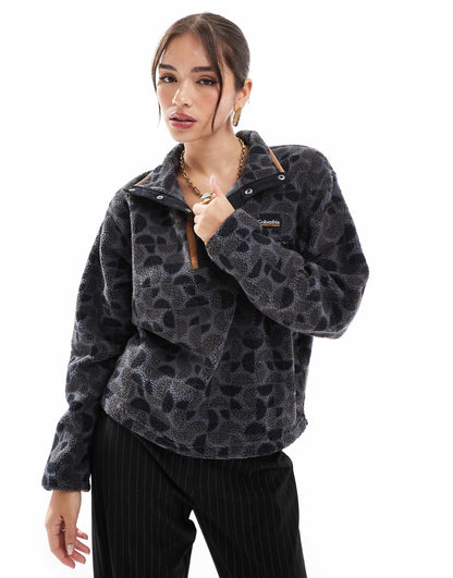 Helvetia Ii Printed Cropped Half Snap Fleece