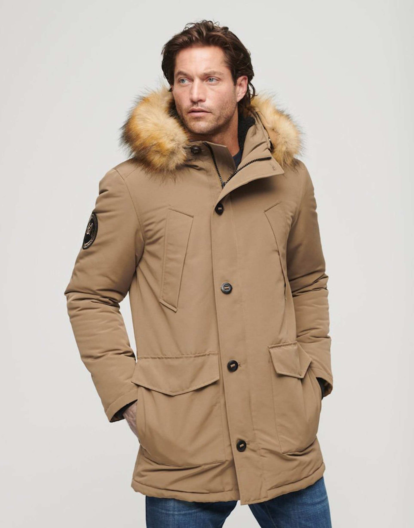 Everest Faux Fur Hooded Parka Coat