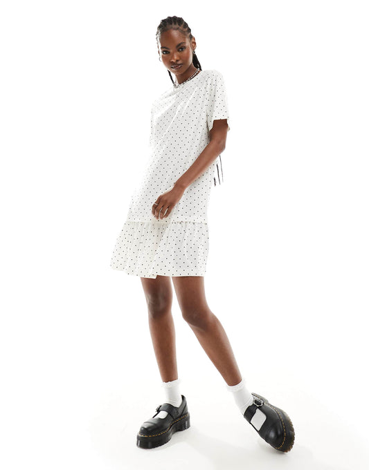 Jersey Mini Dress With Drop Waist