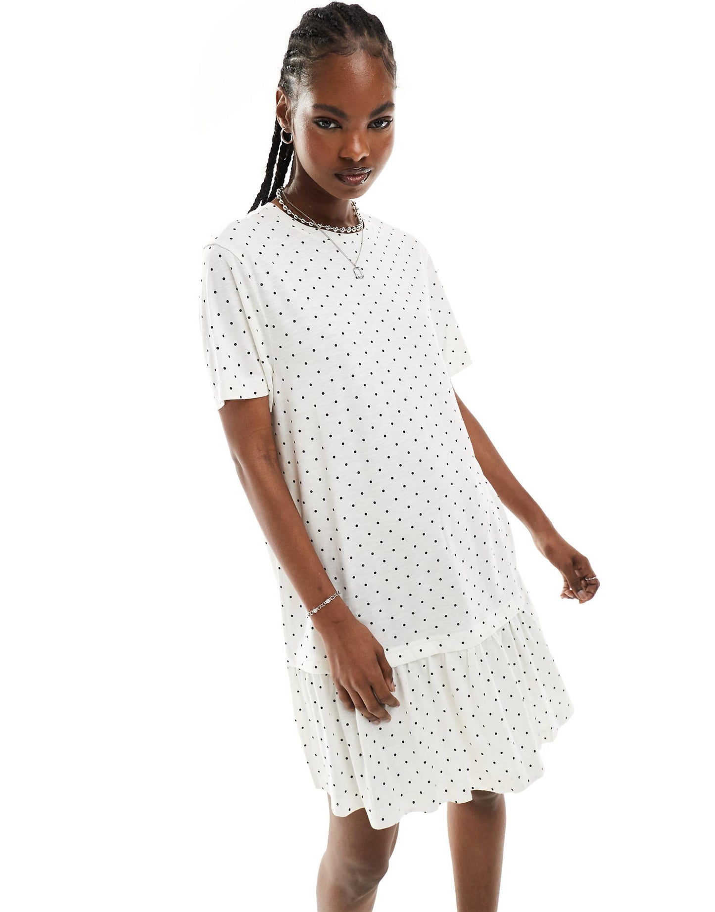 Jersey Mini Dress With Drop Waist