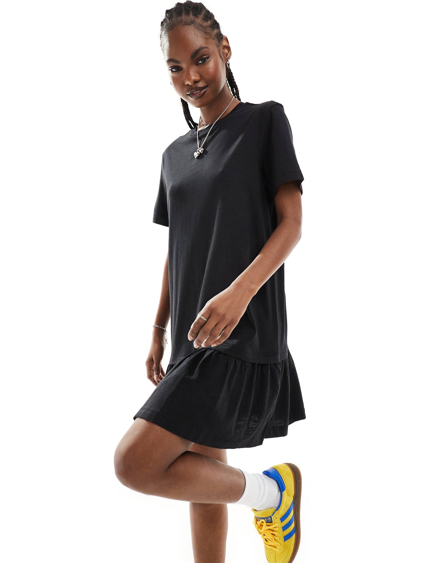 Jersey Mini Dress With Drop Waist