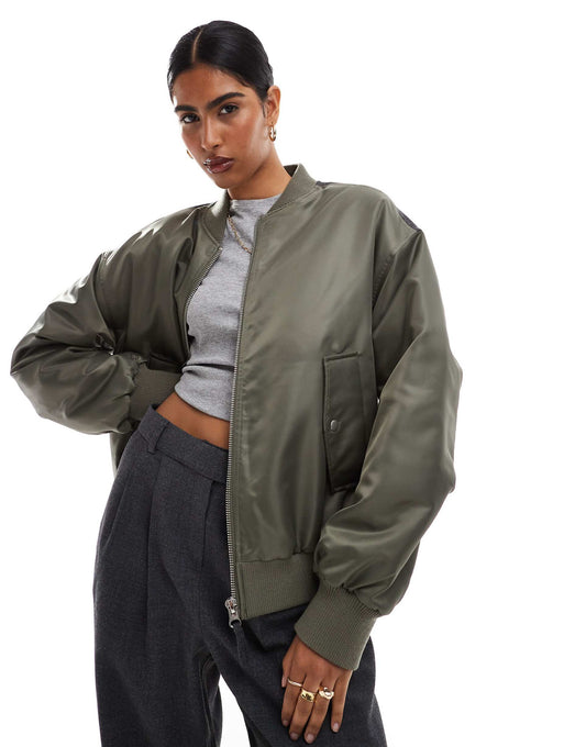 Spliced Bomber Jacket
