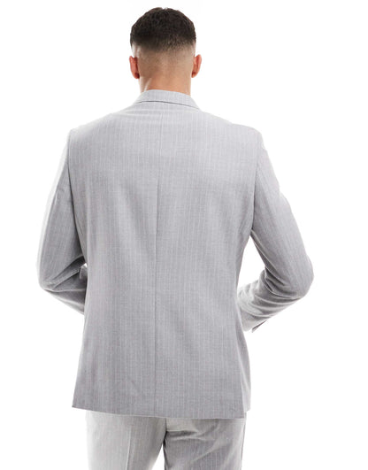 Crepe Stripe Suit Jacket