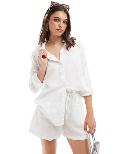 Linen Oversized Shirt Co-Ord