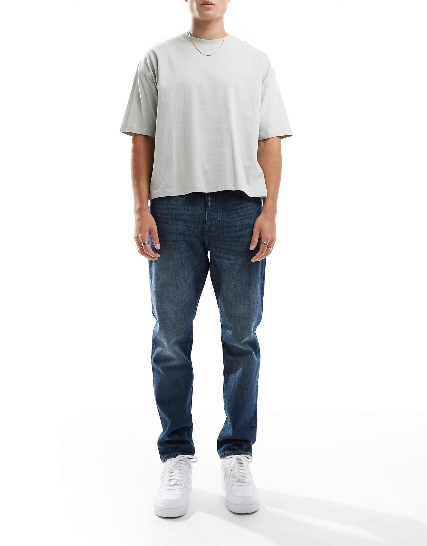 Yoke Tapered Fit Jeans