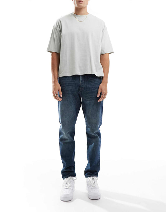 Yoke Tapered Fit Jeans