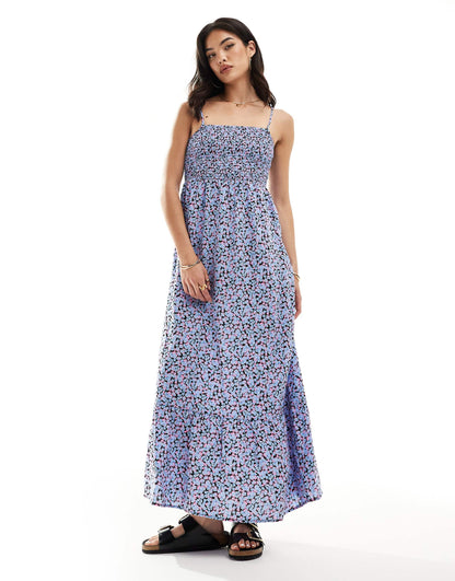 Smocked Bust Maxi Dress