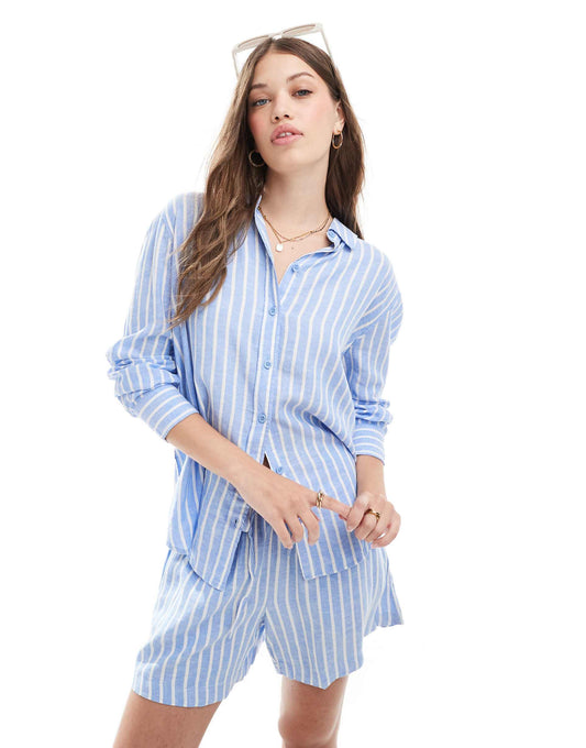Linen Oversized Shirt Co-Ord