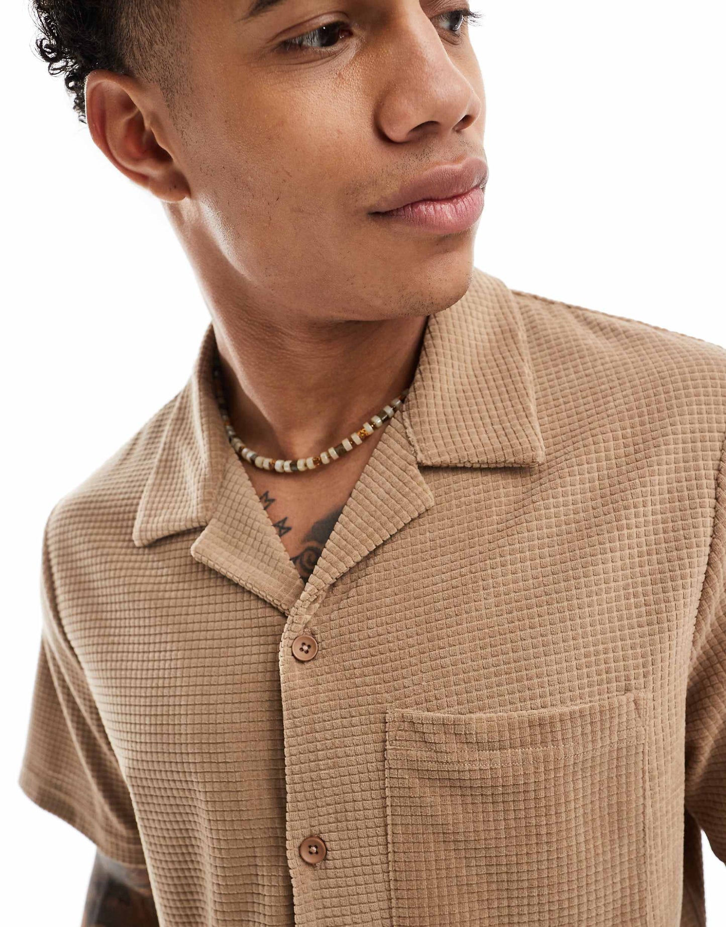 Waffle Towelling Beach Shirt Co-Ord