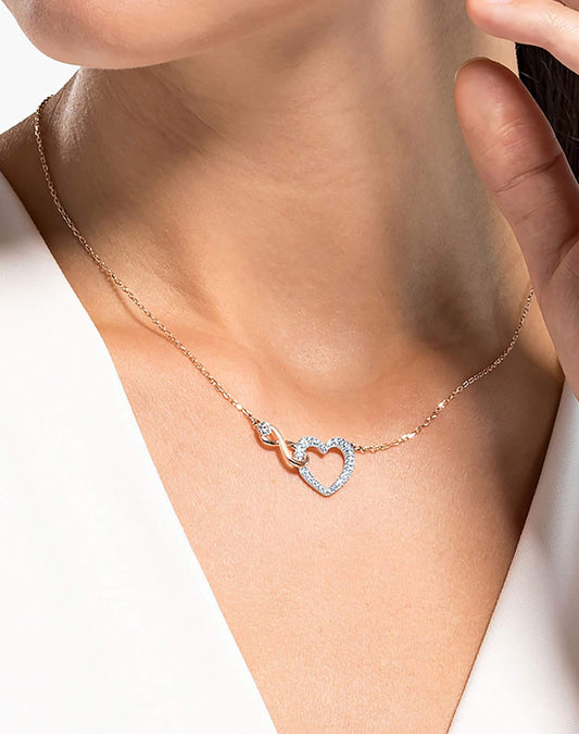 Hyperbola Necklace With Infinity And Heart