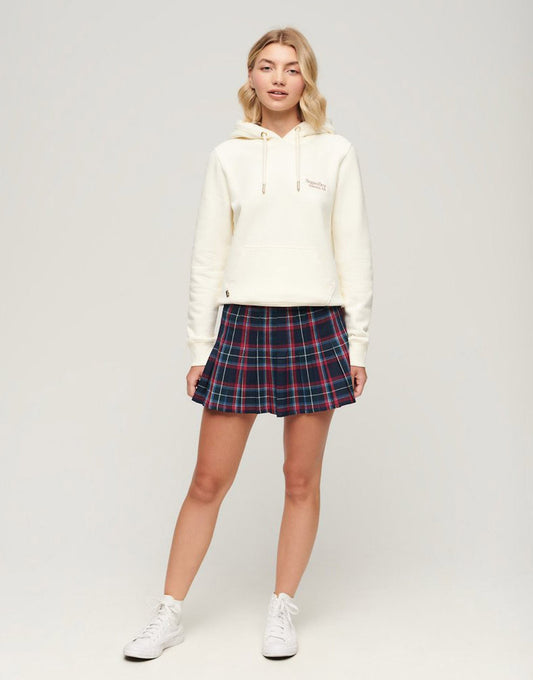 Mid Rise Check Mini Skirt