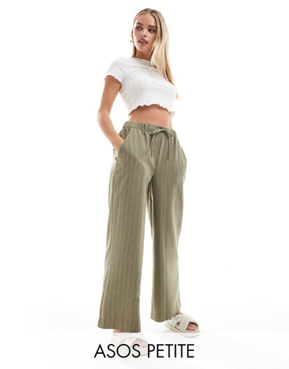 Petite Tailored Pull On Trousers