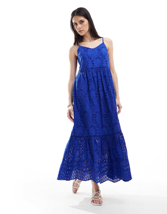 Broderie Maxi Cami Dress