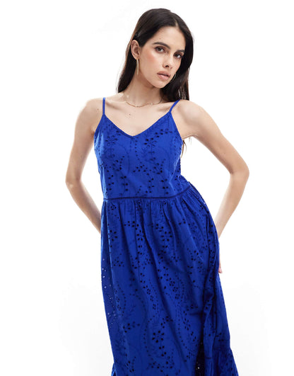 Broderie Maxi Cami Dress