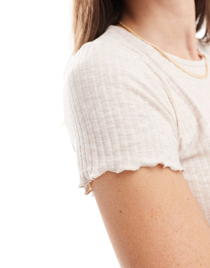 Cropped Lettuce Edge T-Shirt