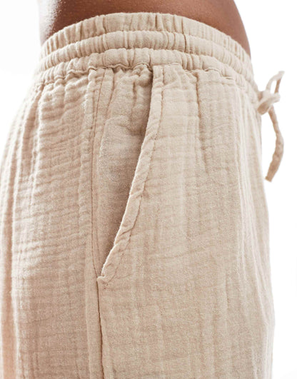 Cheesecloth Wide Leg Trouser Co-Ord