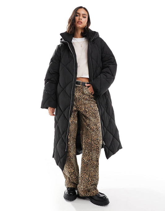 Quilted Hooded Maxi Puffer Coat