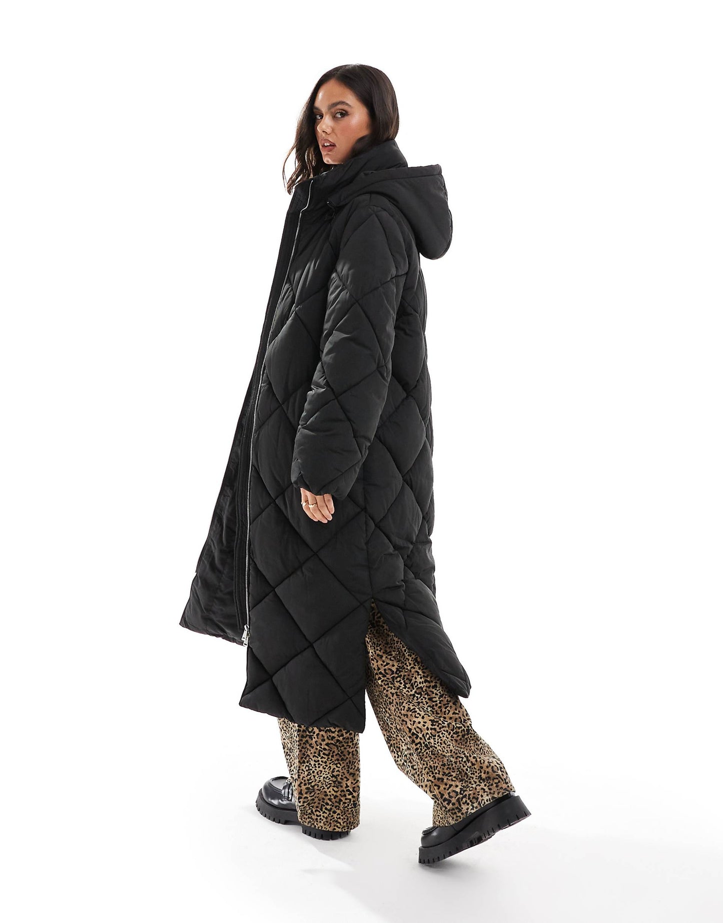 Quilted Hooded Maxi Puffer Coat