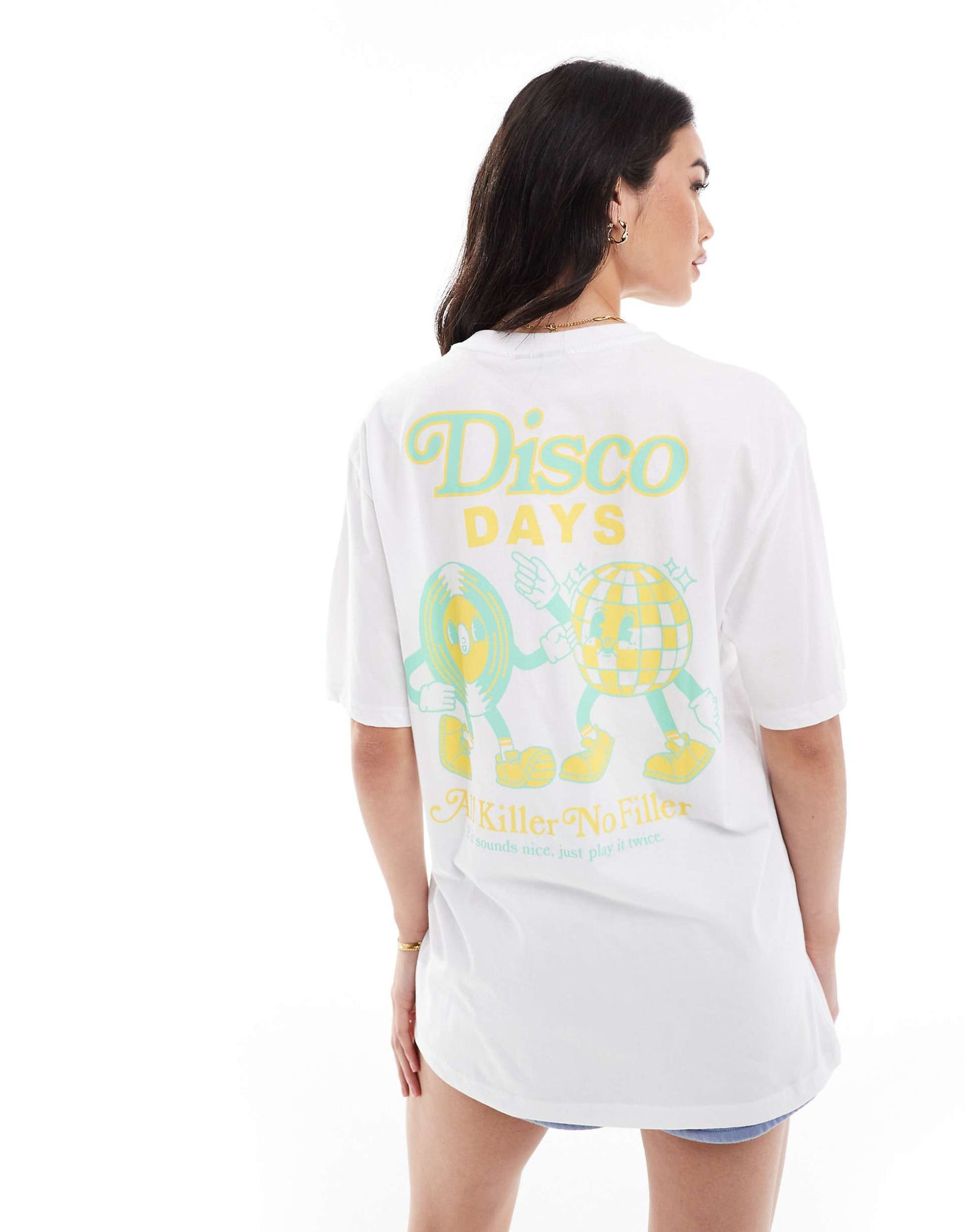 Oversized T-Shirt With Disco Back Print
