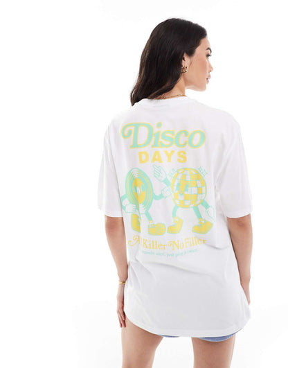 Oversized T-Shirt With Disco Back Print