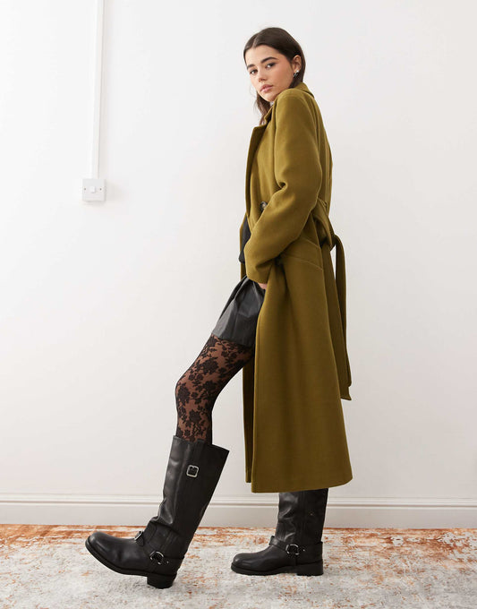 Belted Wrap Formal Coat