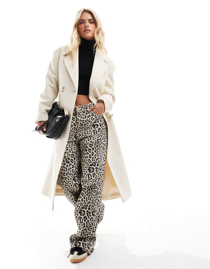 Petite Belted Wrap Formal Coat
