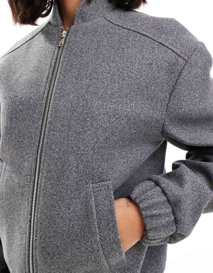 Brushed Oversized Bomber