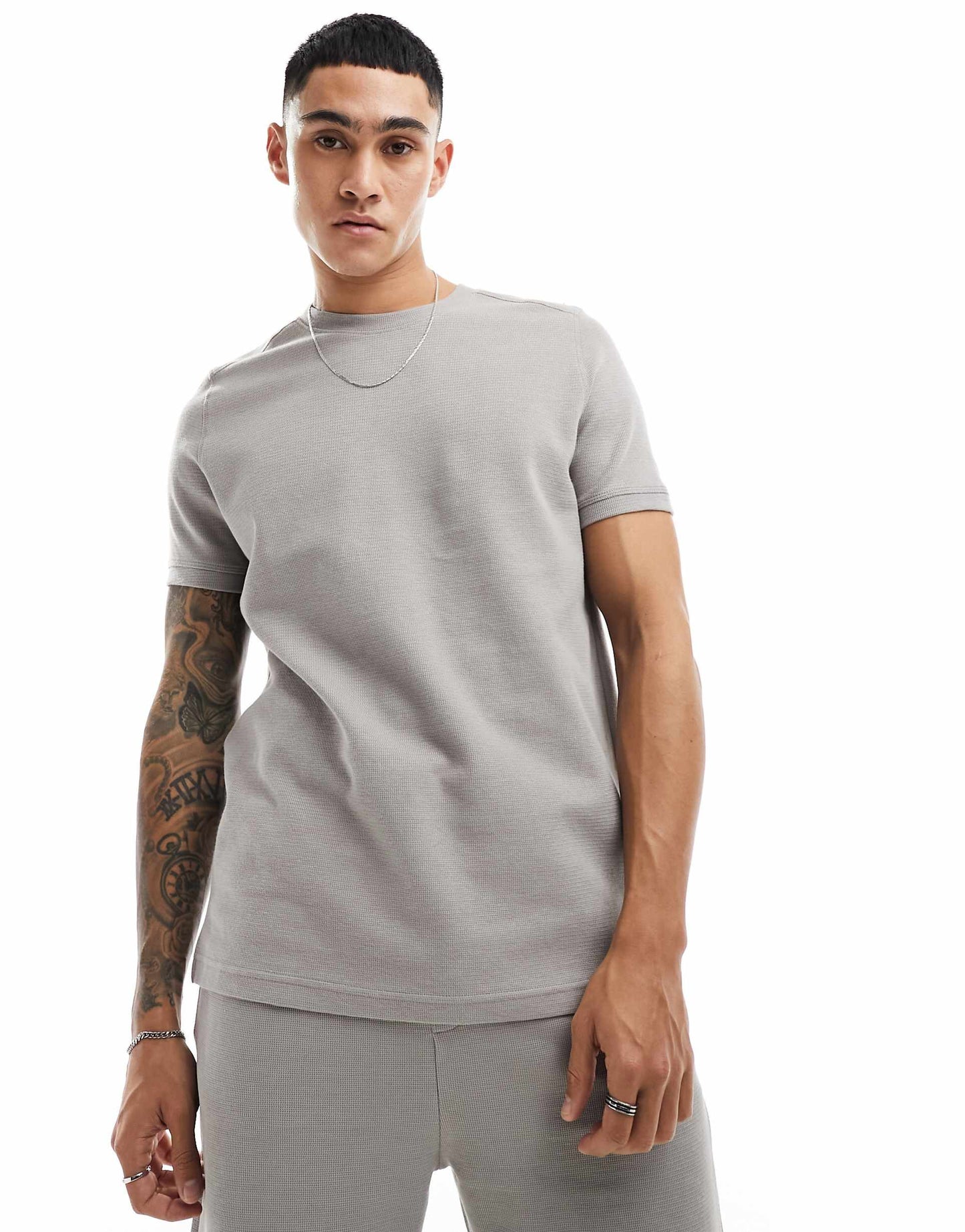 Waffle Textured Co-Ord T-Shirt