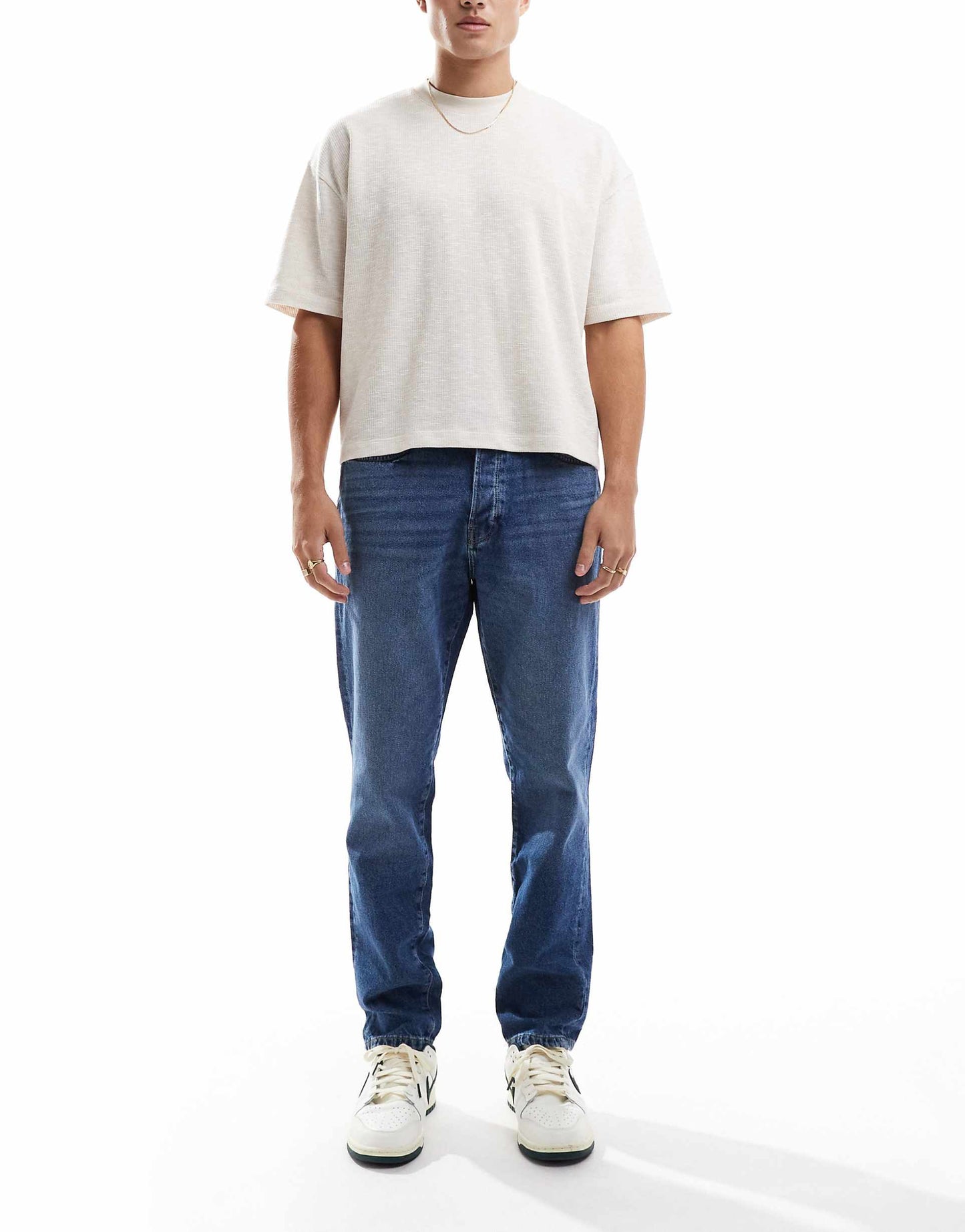 Yoke Tapered Fit Jeans