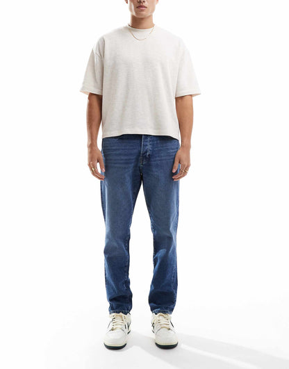 Yoke Tapered Fit Jeans