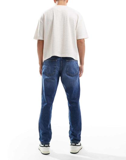 Yoke Tapered Fit Jeans