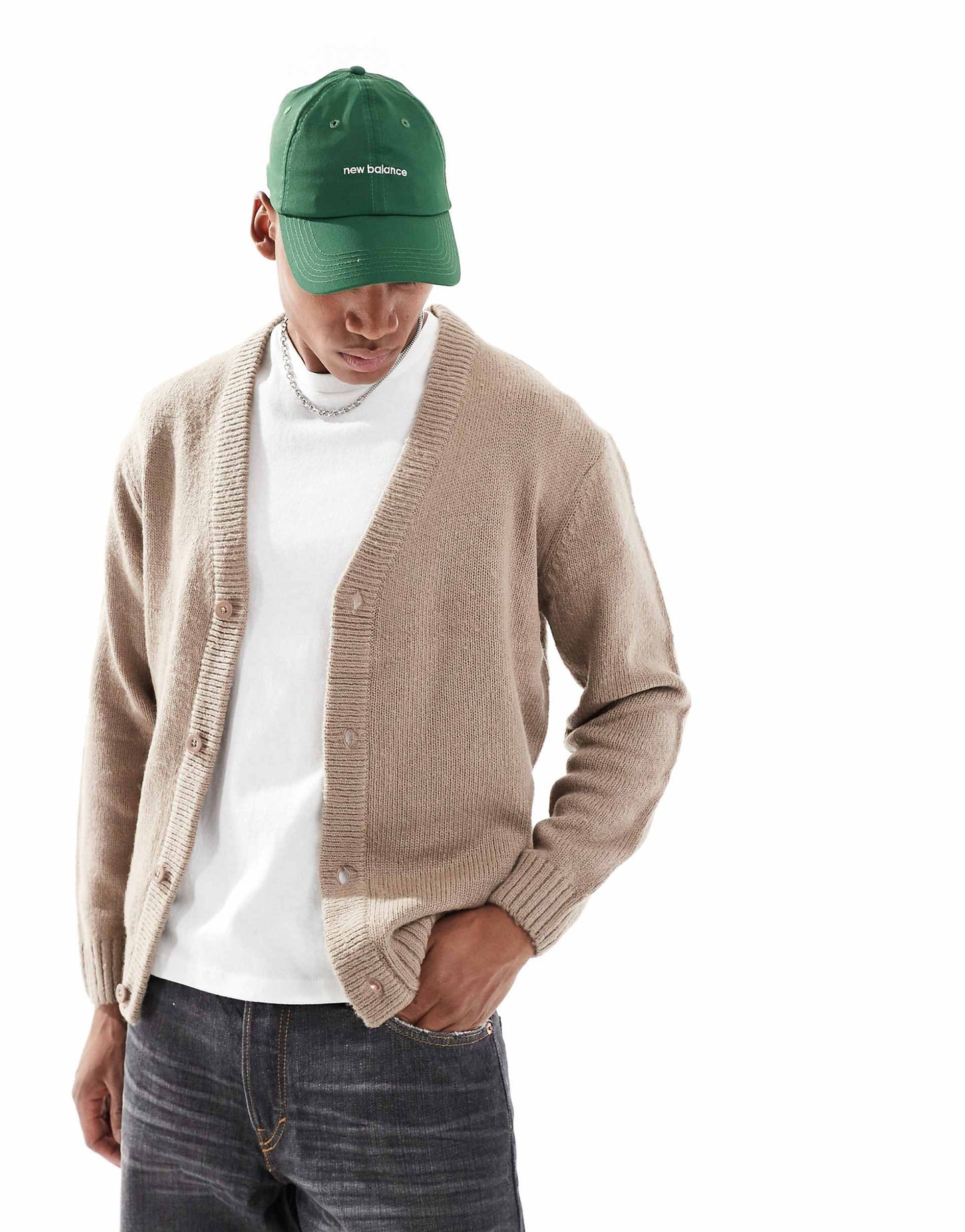 Drop Shoulder Knit Cardigan