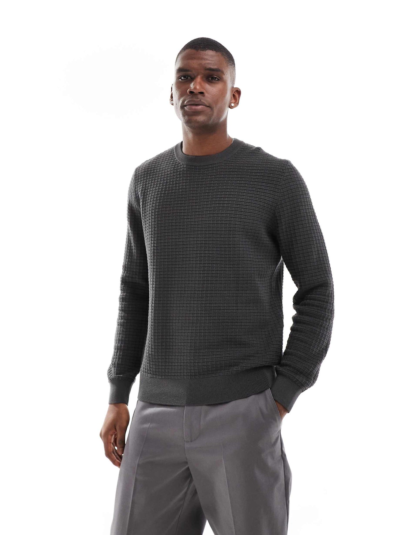 Waffle Crew Neck Jumper