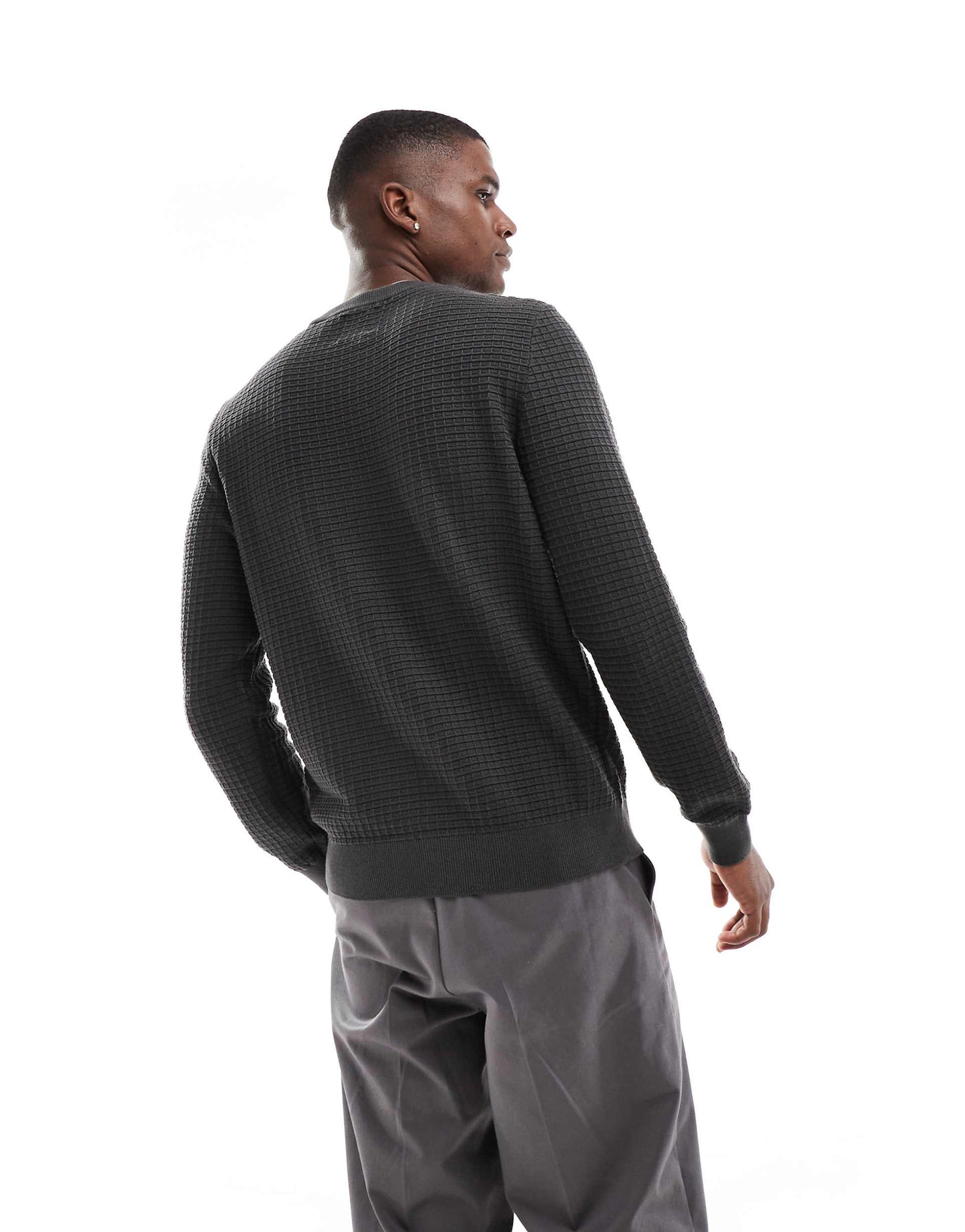 Waffle Crew Neck Jumper