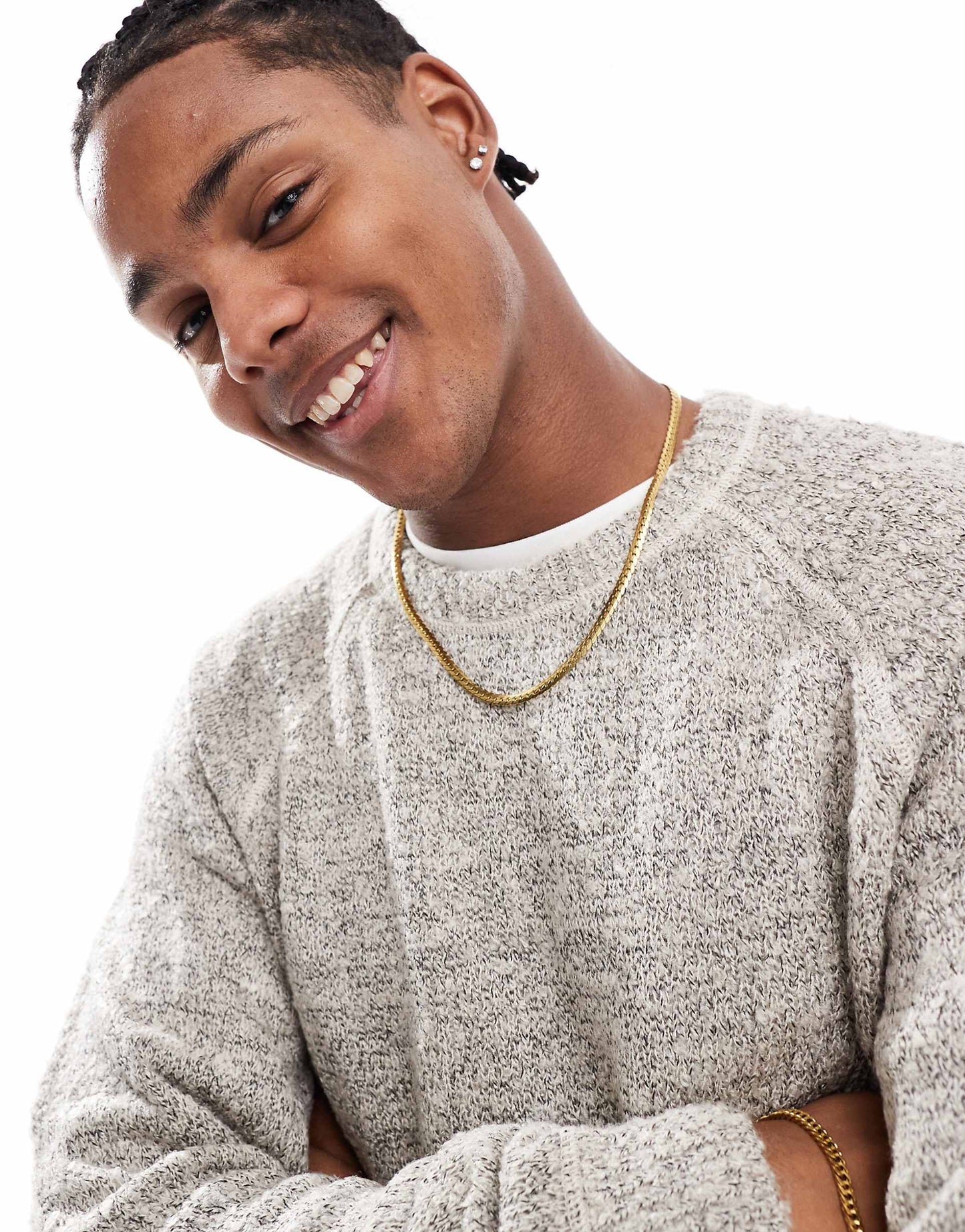 Textured Crew Neck Knit
