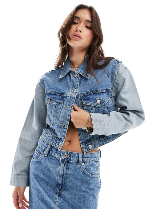 Mixed Denim Co-Ord Jacket