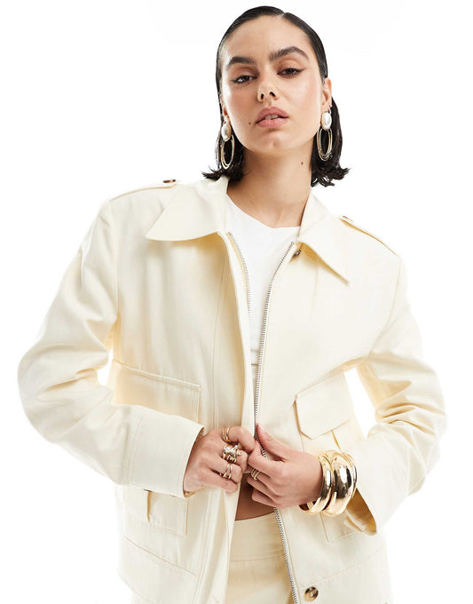 Linen Mix Co-Ord Jacket