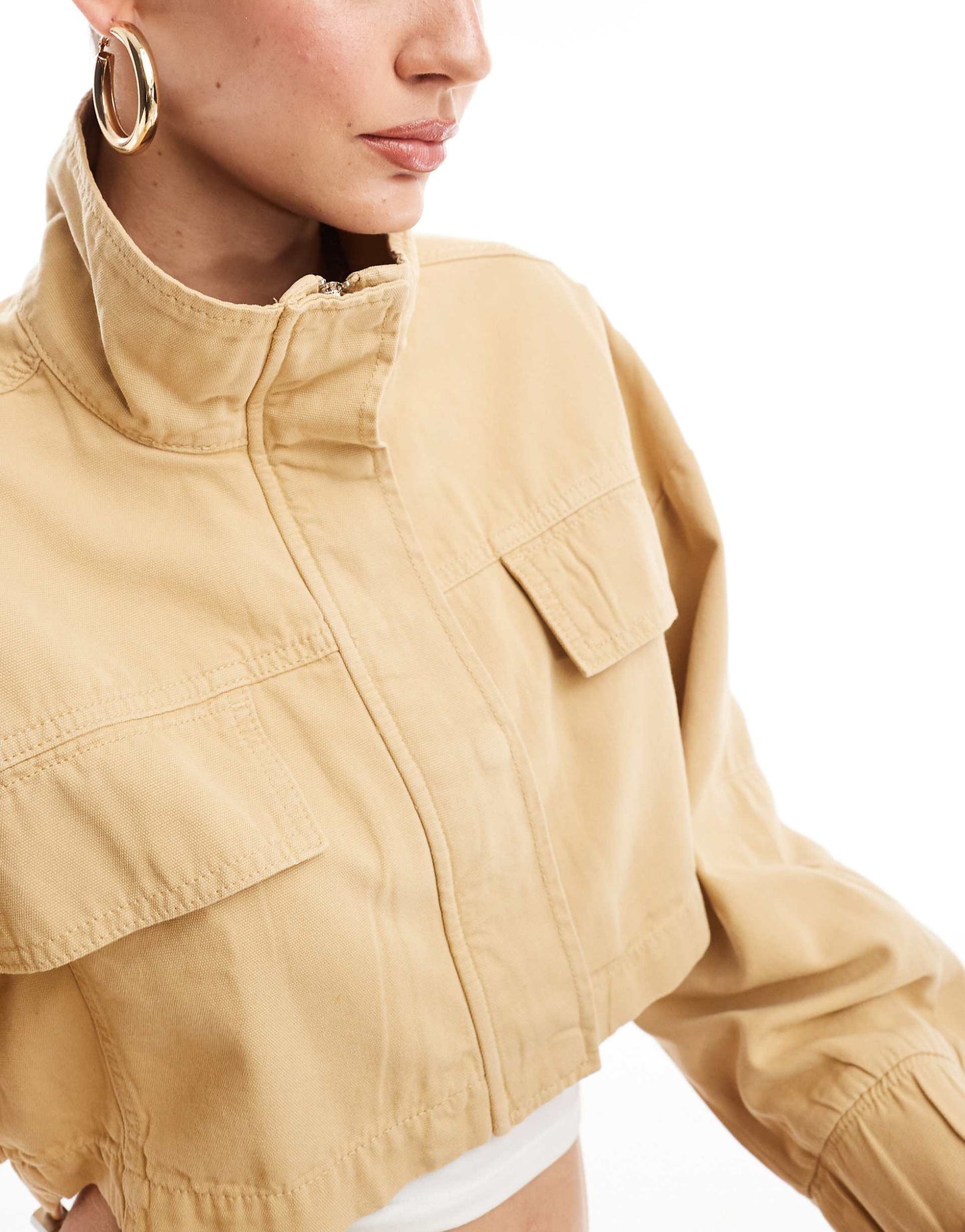Cropped Utility Co-Ord Jacket