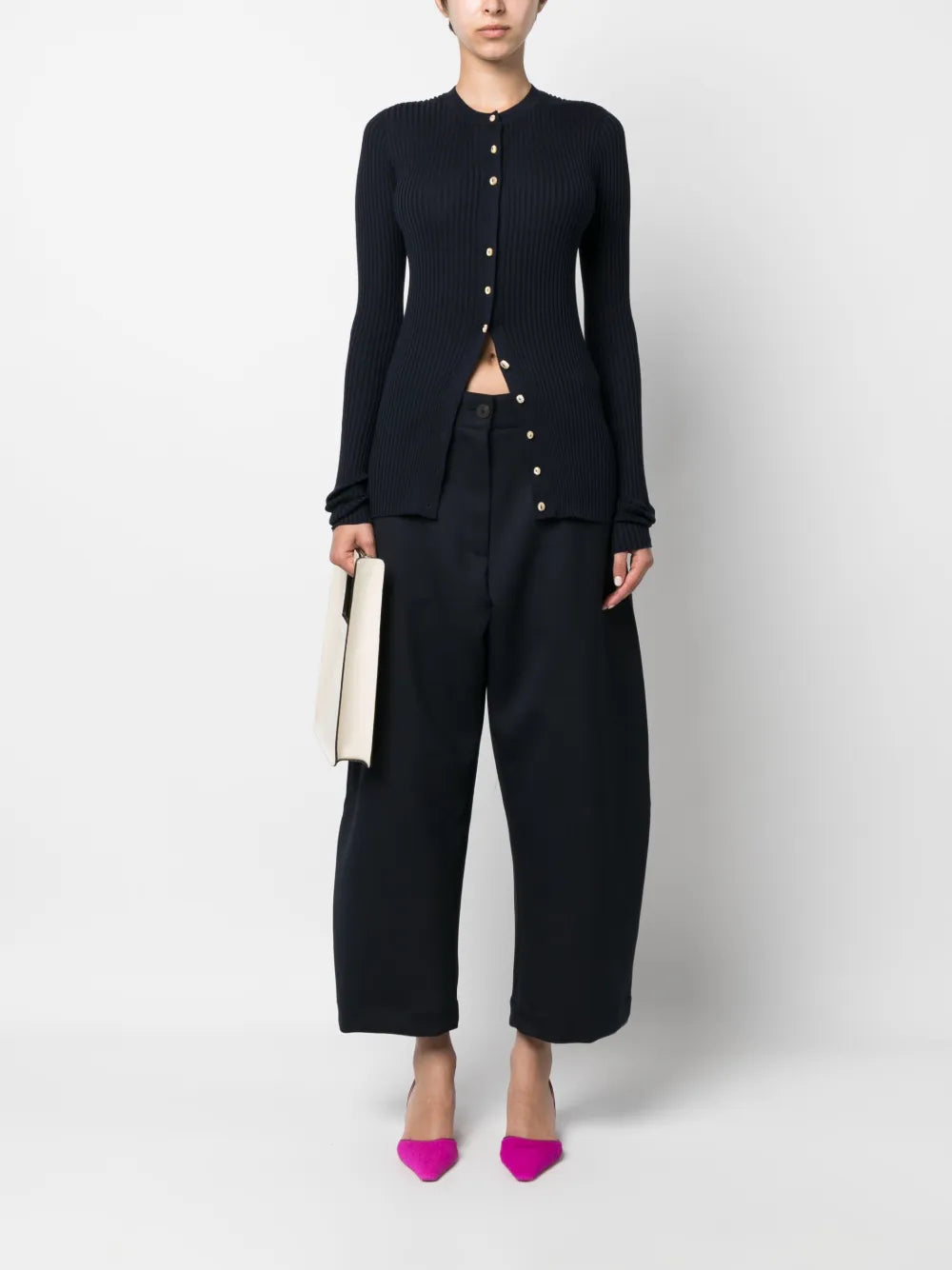 High-Waisted Wide-Leg Trousers