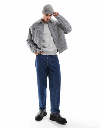 Oversized Borg Harrington Jacket