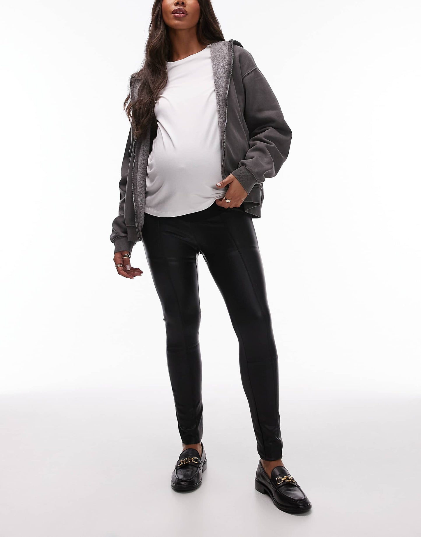 Maternity Skinny Faux Leather Trouser