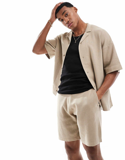 Co-Ord Oversized Knitted Shirt