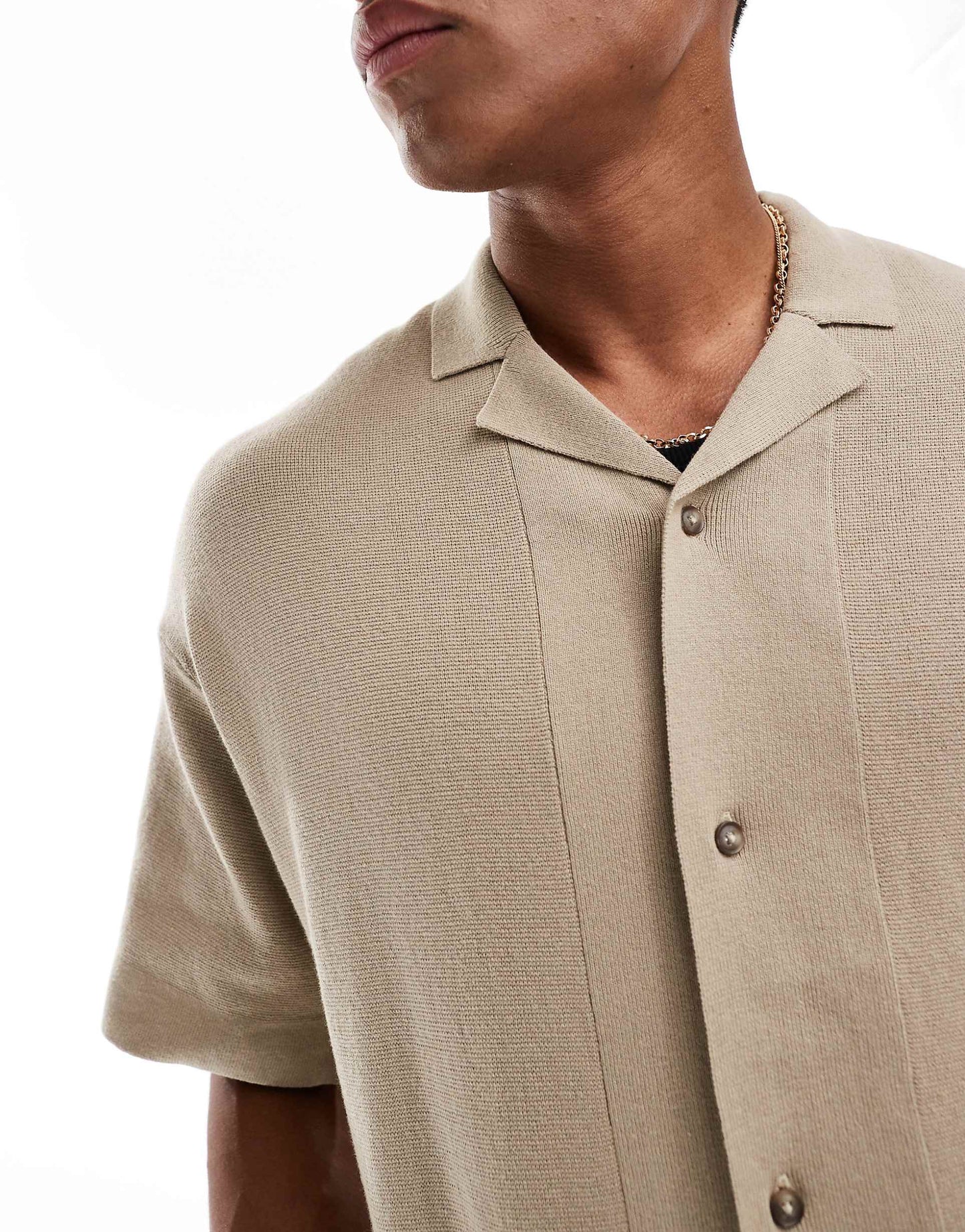 Co-Ord Oversized Knitted Shirt